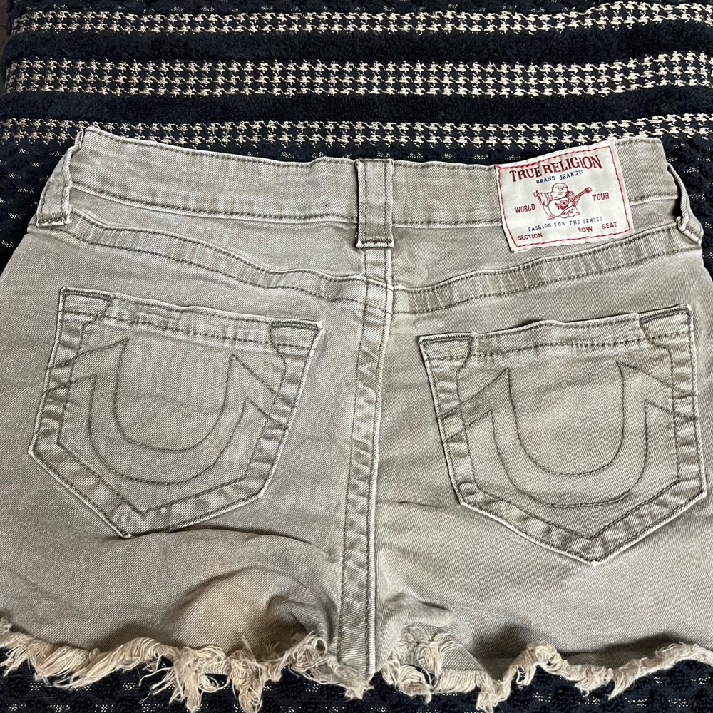 True Religion Women's Tan Jean Shorts